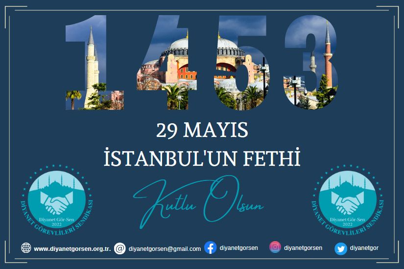 İstanbul'un fethi kutlu olsun.