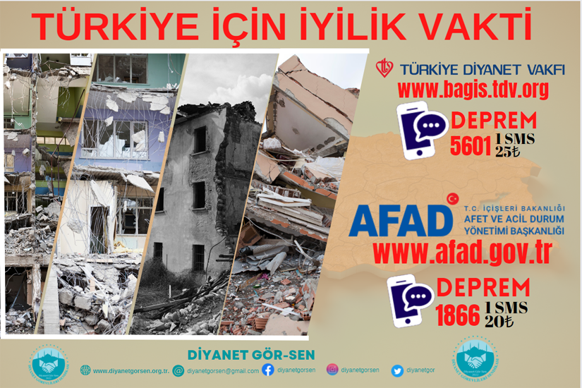 Türkiye için iyilik vakti: bağışlarınızı AFAD ve TDV aracılığıyla yapın