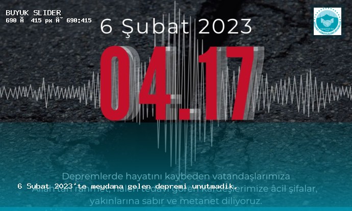 6 Şubat 2023'te meydana gelen depremi unutmadık, unutmayacağız!